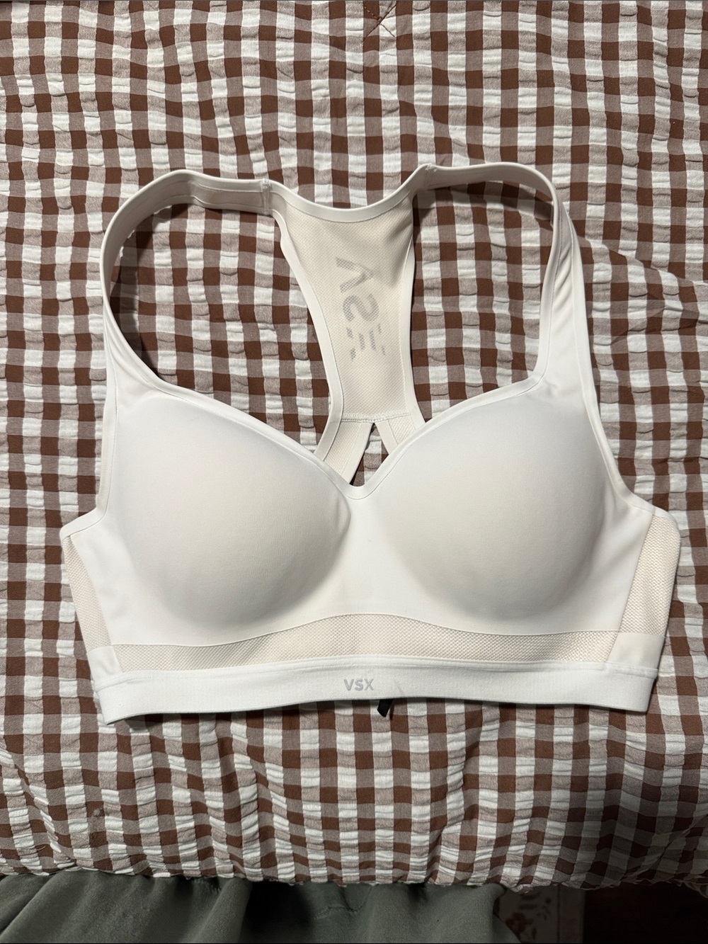 VSX White Padded Racerback Sports Bra